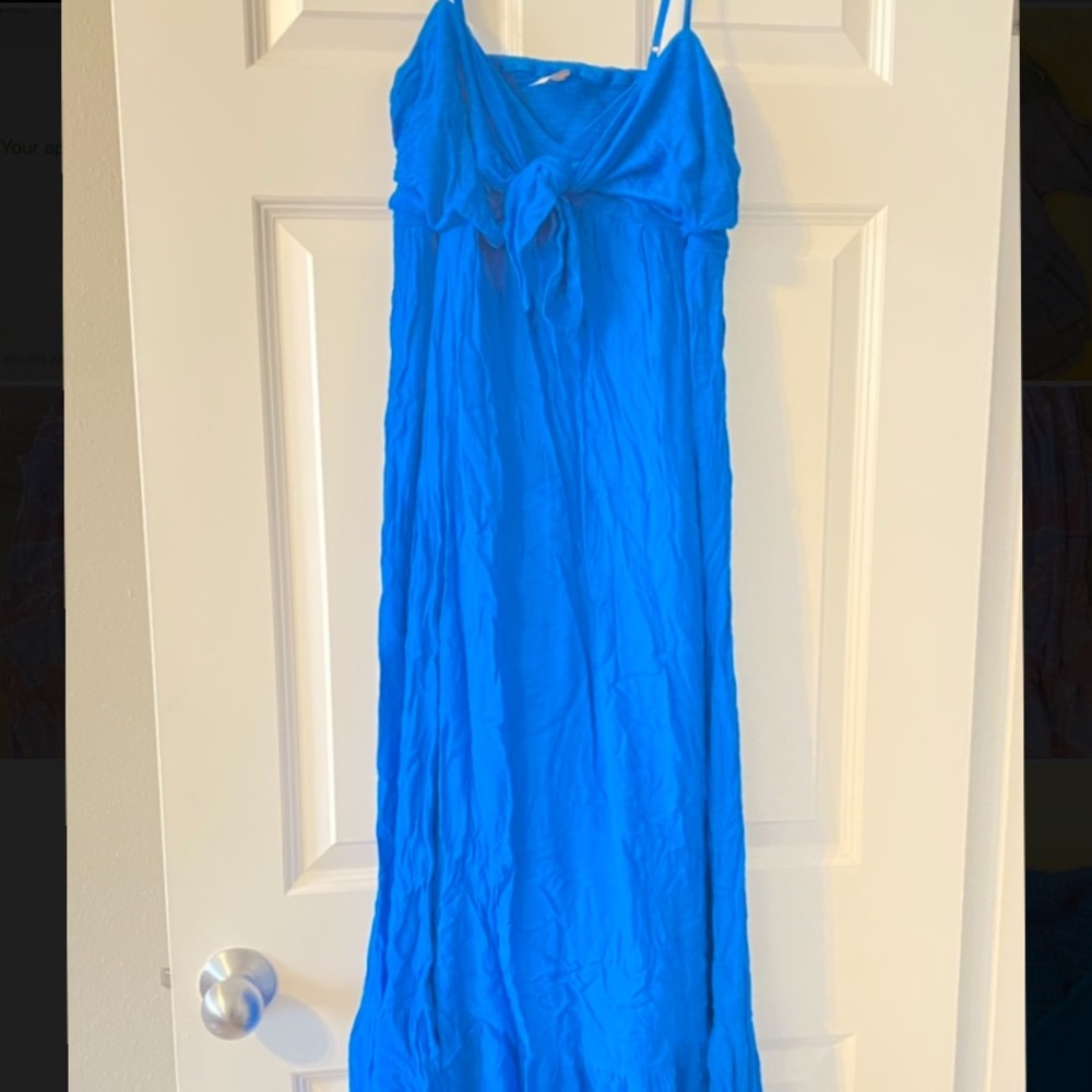 Free People blue strappy maxi dress